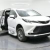 White Toyota Sienna with BraunAbility Side Entry Automatic Fold Out conversion