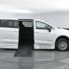 White Chrysler Pacifica with BraunAbility Side Entry Automatic Fold Out conversion