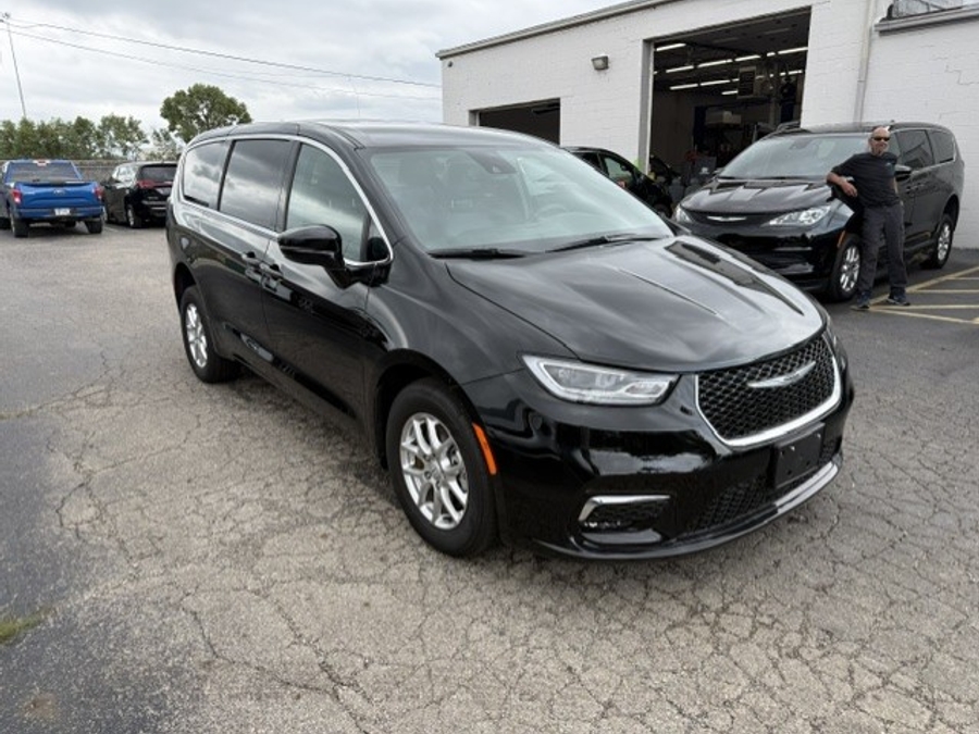 Black Chrysler Pacifica with ATS Rear Entry Manual Fold Out conversion