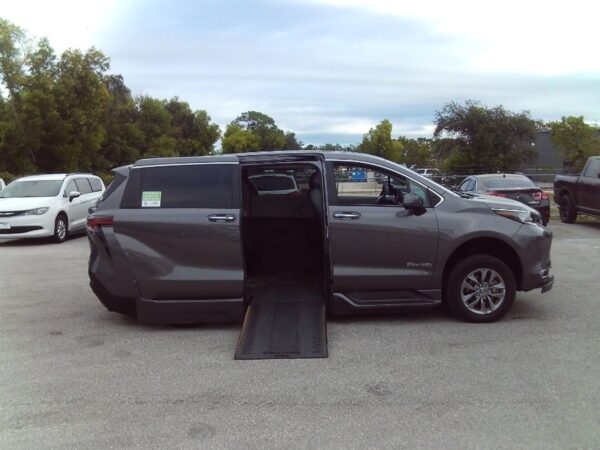 Grey Toyota Sienna with BraunAbility Side Entry Automatic In Floor conversion