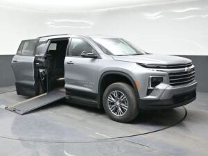Grey Chevrolet Traverse with BraunAbility Side Entry Automatic In Floor conversion