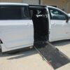 White Chrysler Pacifica with Driverge Side Entry Automatic Fold Out conversion