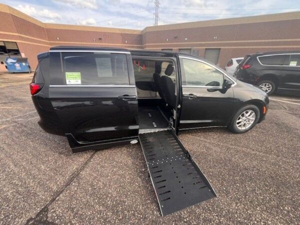 Black Chrysler Voyager with Driverge Side Entry Automatic Fold Out conversion