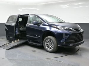 Blue Toyota Sienna with BraunAbility Side Entry Automatic Fold Out conversion