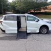 White Toyota Sienna with BraunAbility Side Entry Automatic Fold Out conversion