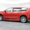 Red Chrysler Pacifica with BraunAbility Side Entry Automatic In Floor conversion