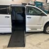 White Dodge Grand Caravan with BraunAbility Side Entry Manual Fold Out conversion
