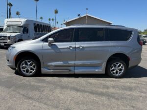 Grey Chrysler Pacifica with Vantage Mobility Side Entry Automatic In Floor conversion