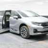 Silver Honda Odyssey with BraunAbility Side Entry Automatic In Floor conversion