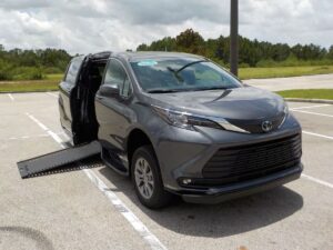 Grey Toyota Sienna with BraunAbility Side Entry Automatic In Floor conversion