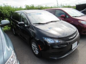 Black Chrysler Voyager with Other Rear Entry Manual Fold Out conversion