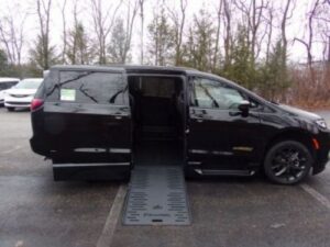 Black Chrysler Pacifica with BraunAbility Side Entry Automatic Fold Out conversion