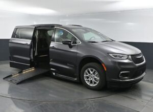Grey Chrysler Pacifica with BraunAbility Side Entry Automatic Fold Out conversion
