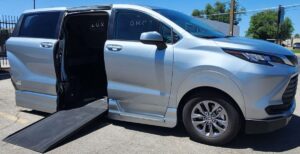 Silver Toyota Sienna with Vantage Mobility Side Entry Automatic In Floor conversion