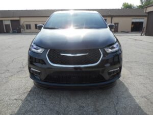 Black Chrysler Pacifica with BraunAbility Side Entry Automatic In Floor conversion