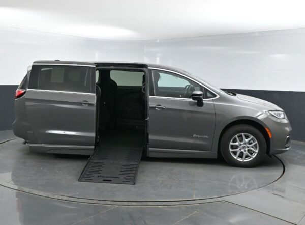 Grey Chrysler Pacifica with BraunAbility Side Entry Automatic Fold Out conversion