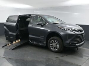 Grey Toyota Sienna with BraunAbility Side Entry Automatic Fold Out conversion
