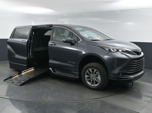 Grey Toyota Sienna with BraunAbility Side Entry Automatic Fold Out conversion