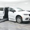 White Chrysler Pacifica with BraunAbility Side Entry Automatic Fold Out conversion