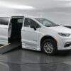 White Chrysler Pacifica with BraunAbility Side Entry Automatic In Floor conversion