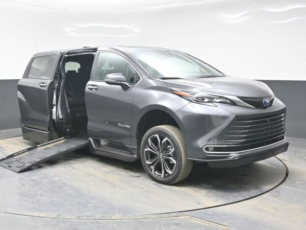 Grey Toyota Sienna with BraunAbility Side Entry Automatic Fold Out conversion