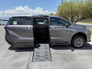 Grey Toyota Sienna with BraunAbility Side Entry Automatic Fold Out conversion