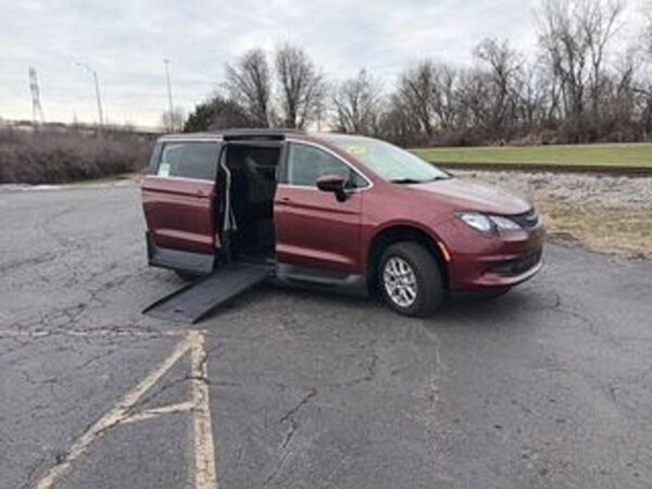 Red Chrysler Voyager with Vantage Mobility Side Entry Automatic Fold Out conversion