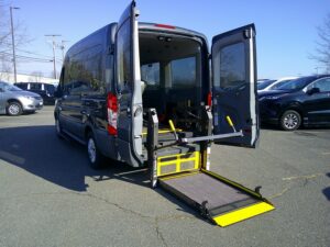 Grey Ford T150 with Driverge Rear Entry Automatic Fold Out conversion
