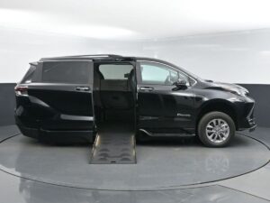 Black Toyota Sienna with BraunAbility Side Entry Automatic Fold Out conversion