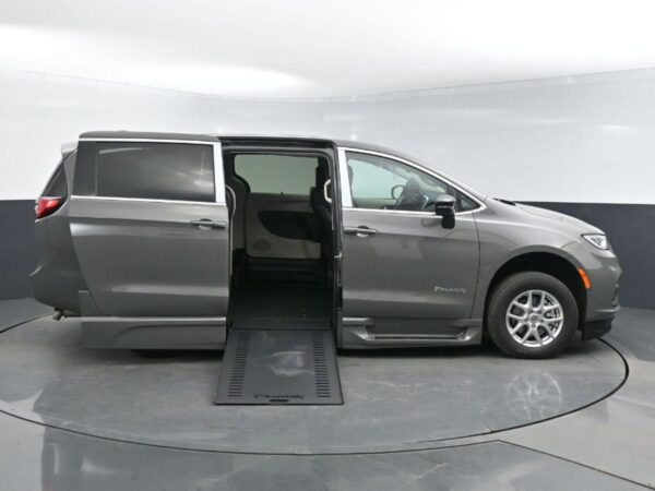 Grey Chrysler Pacifica with BraunAbility Side Entry Automatic In Floor conversion