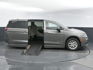 Grey Chrysler Pacifica with BraunAbility Side Entry Automatic Fold Out conversion