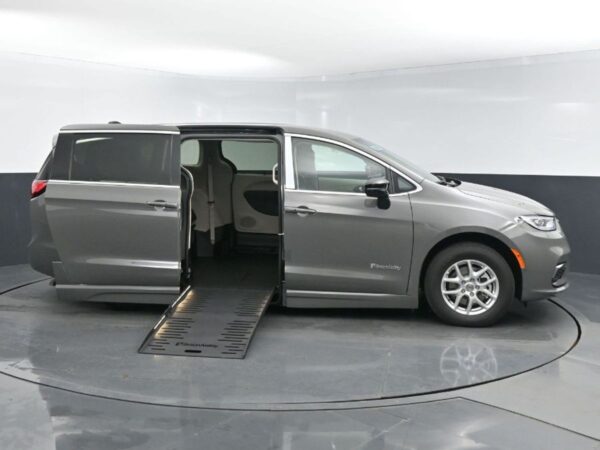 Grey Chrysler Pacifica with BraunAbility Side Entry Automatic Fold Out conversion