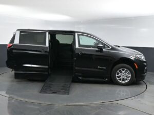 Black Chrysler Pacifica with BraunAbility Side Entry Automatic Fold Out conversion