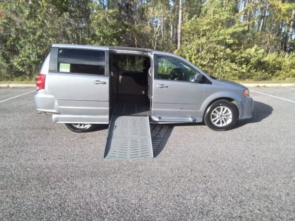 Silver Dodge Grand Caravan with Eldorado Side Entry Automatic Fold Out conversion
