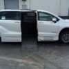 White Toyota Sienna with BraunAbility Side Entry Automatic Fold Out conversion
