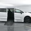 White Chrysler Pacifica with BraunAbility Side Entry Automatic Fold Out conversion