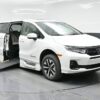 White Honda Odyssey with BraunAbility Side Entry Automatic In Floor conversion