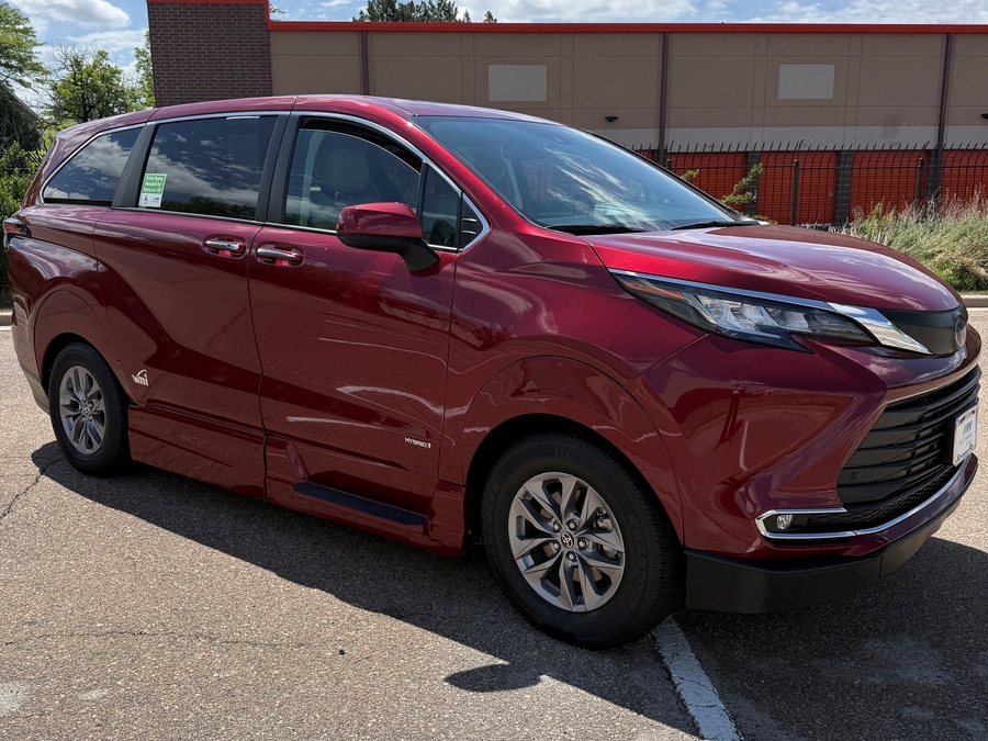 Red Toyota Sienna with Vantage Mobility Side Entry Automatic In Floor conversion