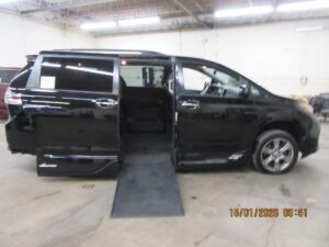 Black Toyota Sienna with Vantage Mobility Side Entry Automatic In Floor conversion