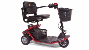 Red 3 wheel Literider Scooter with basket