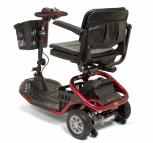 Red 3 wheel Literider Scooter showing rear