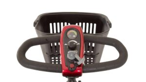 close up of red Literider Scooter Tiller