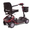 back side view of red 4 wheel LiteRider mobility Scooter