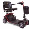 red 4 wheel mobility scooter side view