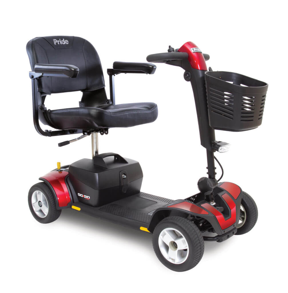 Red GoGo Sport four Wheel Scooter