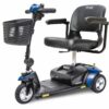 Blue GoGo Elite Traveler 3 wheel scooter