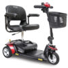 Red GoGo Elite Traveler 3 wheel scooter