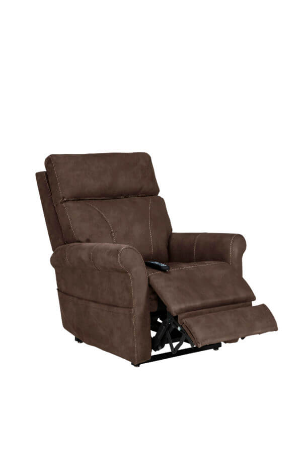 Brown Recliner with Footrest Up