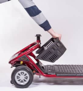 close up of Literider lifting Basket Off