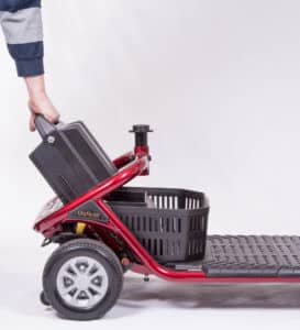 close up showing Literider Battery Lift Off